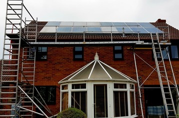 Pigeons Living Under Solar Panels in Biddenham Pigeons Living Under Solar Panels in Biddenham